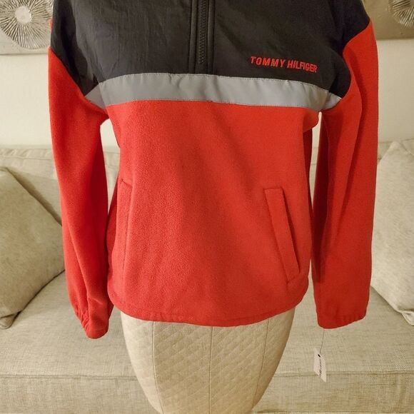 Tommy Hilfiger Sport Polar Fleece Half-Zip Hoodie size XS - NEW - Picture 4 of 10